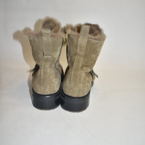 ALLSAINTS Donita Suede Combat Boot with Genuine Shearling Trim 41 EU 11 US - Picture 7 of 8